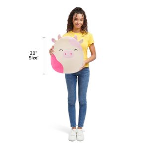 20-Inch Caedyn the Cream Cow with Pink Spots